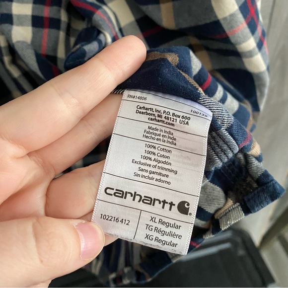 Carhartt Plaid Flannel Shirt Jacket - Picture 5 of 6